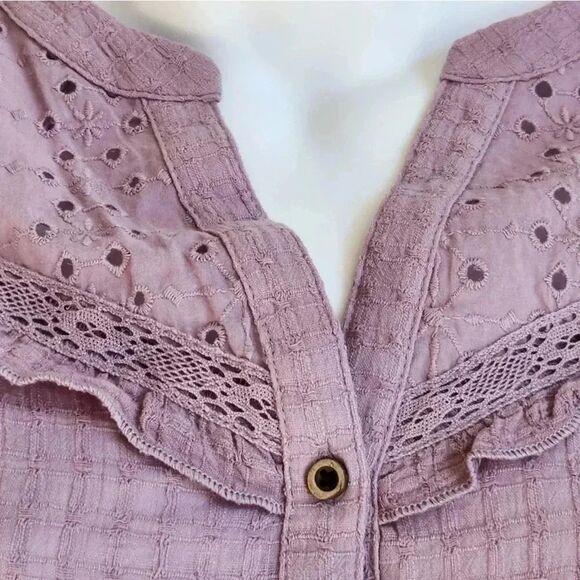 Knox Rose ladies lilac textured blouse size xs - Picture 4 of 7